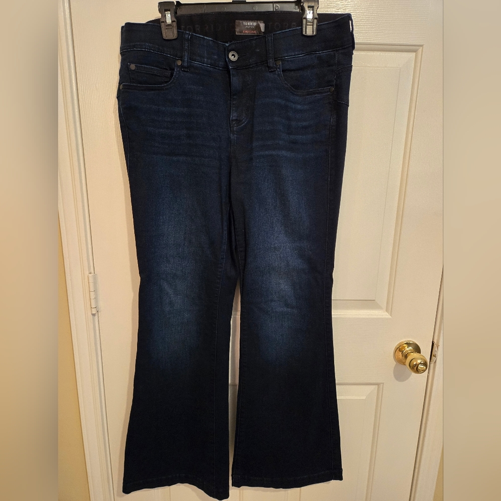 Torrid Bombshell Flare Dark Wash Jeans